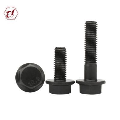 Carbon Steel Grade 10.9 Black Oxidation Hex Flange Bolts
