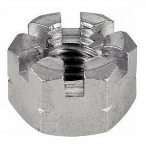 M80 Black or Yellow Zinc and Blue White Zinc Plate Hex Slotted Nuts Castle Nuts DIN935