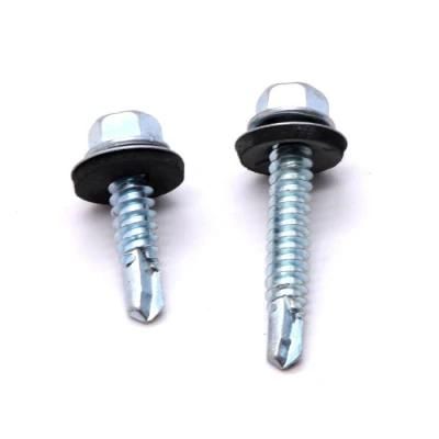 Self Drilling Roofing Plating Color Hexagon Furniture Countersunk Csk Truss Head Galvanized Hex Head Flange Hexagon Wood Screw