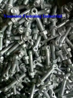 White Zp and HDG Slip Bolt Eye Bolt Ring Bolt for Coupler and Clamp