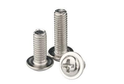 304 Stainless Steel Cross Round Head Padded Screw Pan Head Padded Screw with Intermediate Bolt M2 / M2 5m3m4m5m6