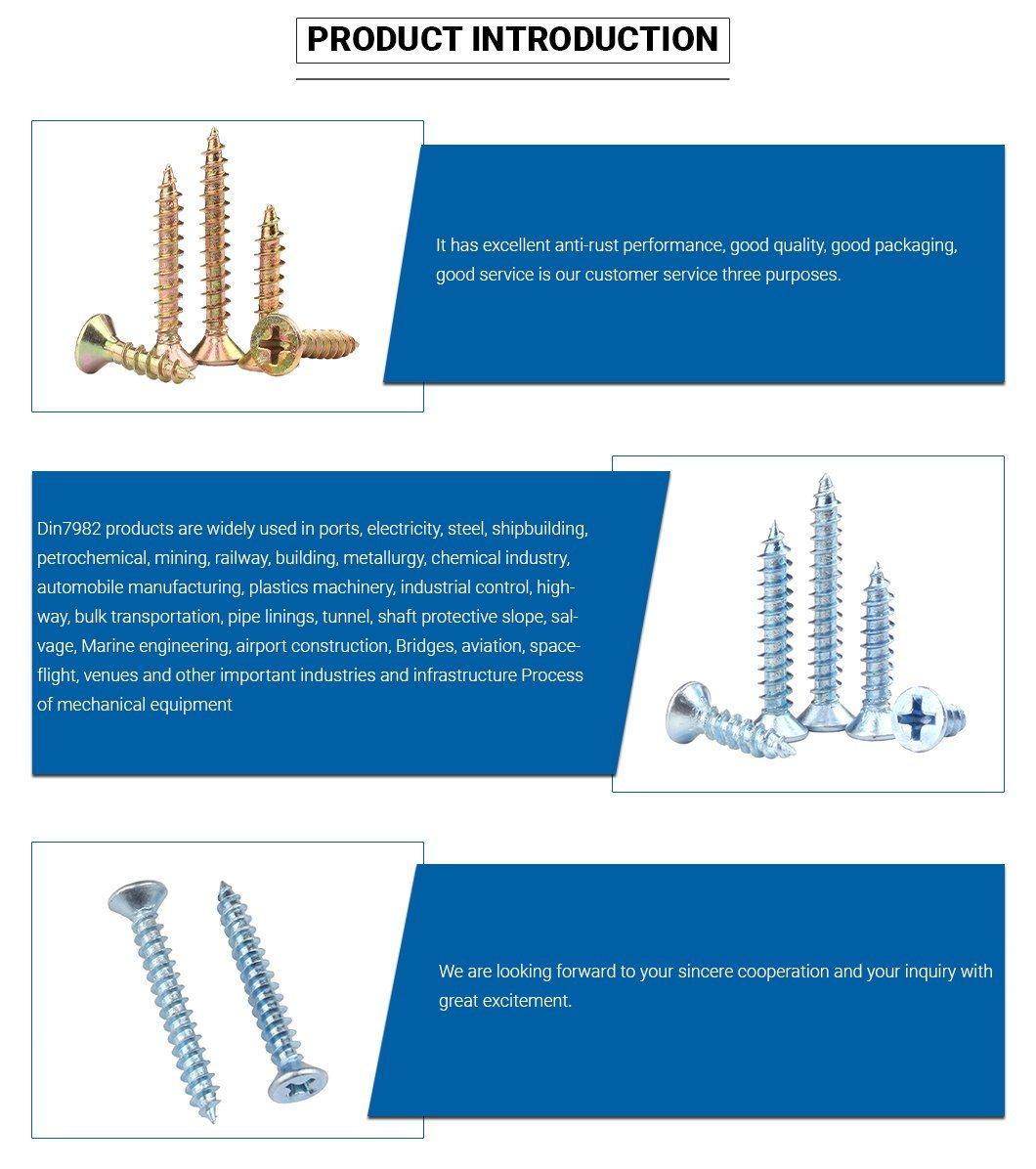 Csk Head Self Tapping Screw/DIN7982 Self Tapping Screw/Flat Head Countersunk Head Self Tapping Screw/Phillips Cross Screws