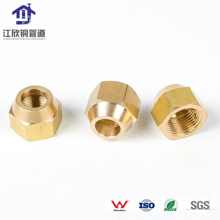 Brass Nut Cap Plug Refrigeration Plumbing Union Connector Machine Part