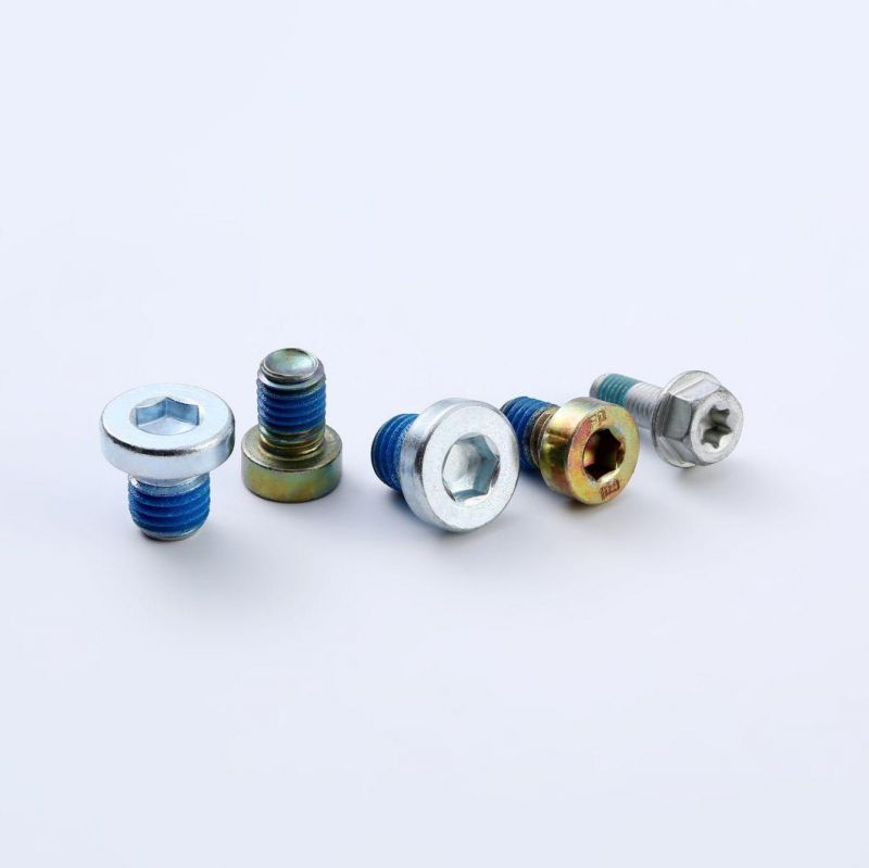 Hexagon Head Slotted Screw, Yellow Zinc Plating Bolt