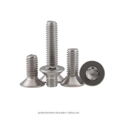 SS304 ISO14581 Torx Socket Countersunk Flat Head Screws