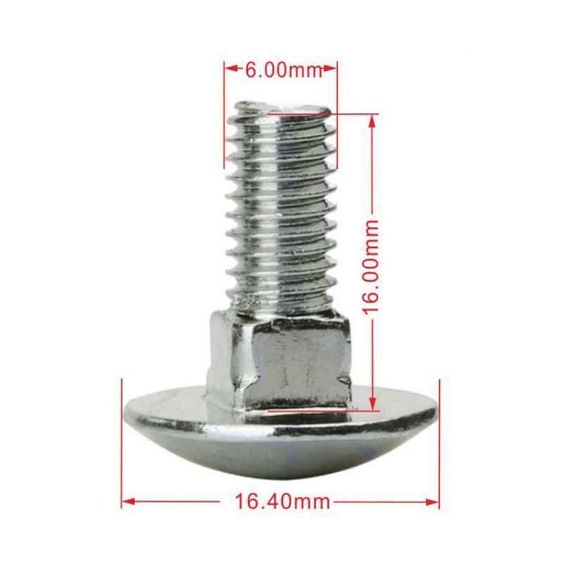 Zinc Plated Shoulder Step Round Head Square Neck Carriage Bolts
