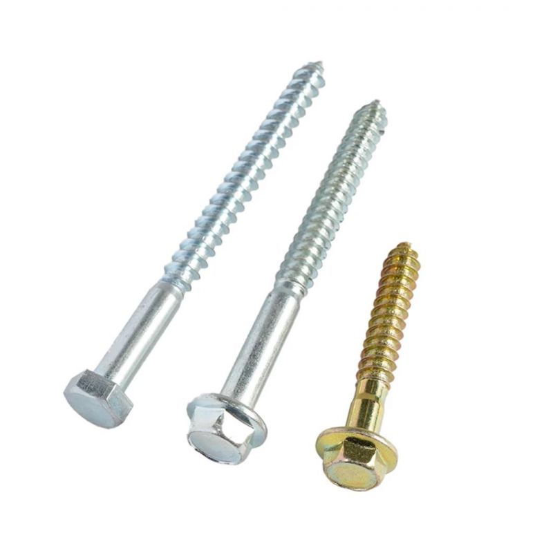 High Quality Galvanized Hexagon Head Wood Screws DIN571 Hexagon Head Tapping Screws