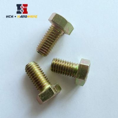 Zinc Yellow Plated Hex Head Bolt From China