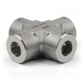 Stainless Steel Instrumentation Welded Fittings Socket Butt Weld Cross
