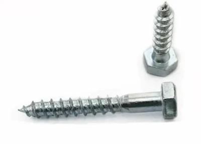 DIN571 Grade 4.8 Grade 8.8 Galvanized Hexagon Head Wood Screw