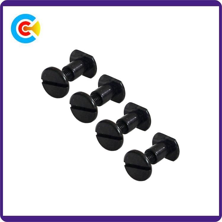 Chicago Screw Black Male and Female Flat Head Screws Rivet Screw