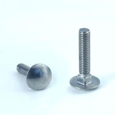 M8 Stainless Steel DIN603 Mushroom Head Round Head Square Neck Carriage Bolt with Hex Nut