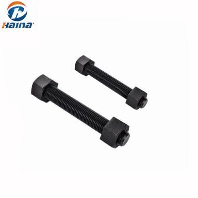Zinc Plated Black Threaded Rod&Stud Bolt with Hex Nuts