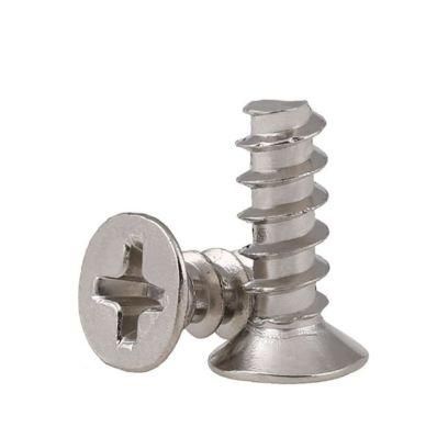 Nickel-Plated Countersunk Head Self-Tapping Screw with Flat Point