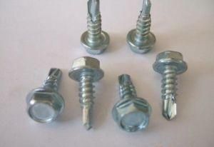 Hex Head Self-Drilling Screw with Washer Zinc Plated