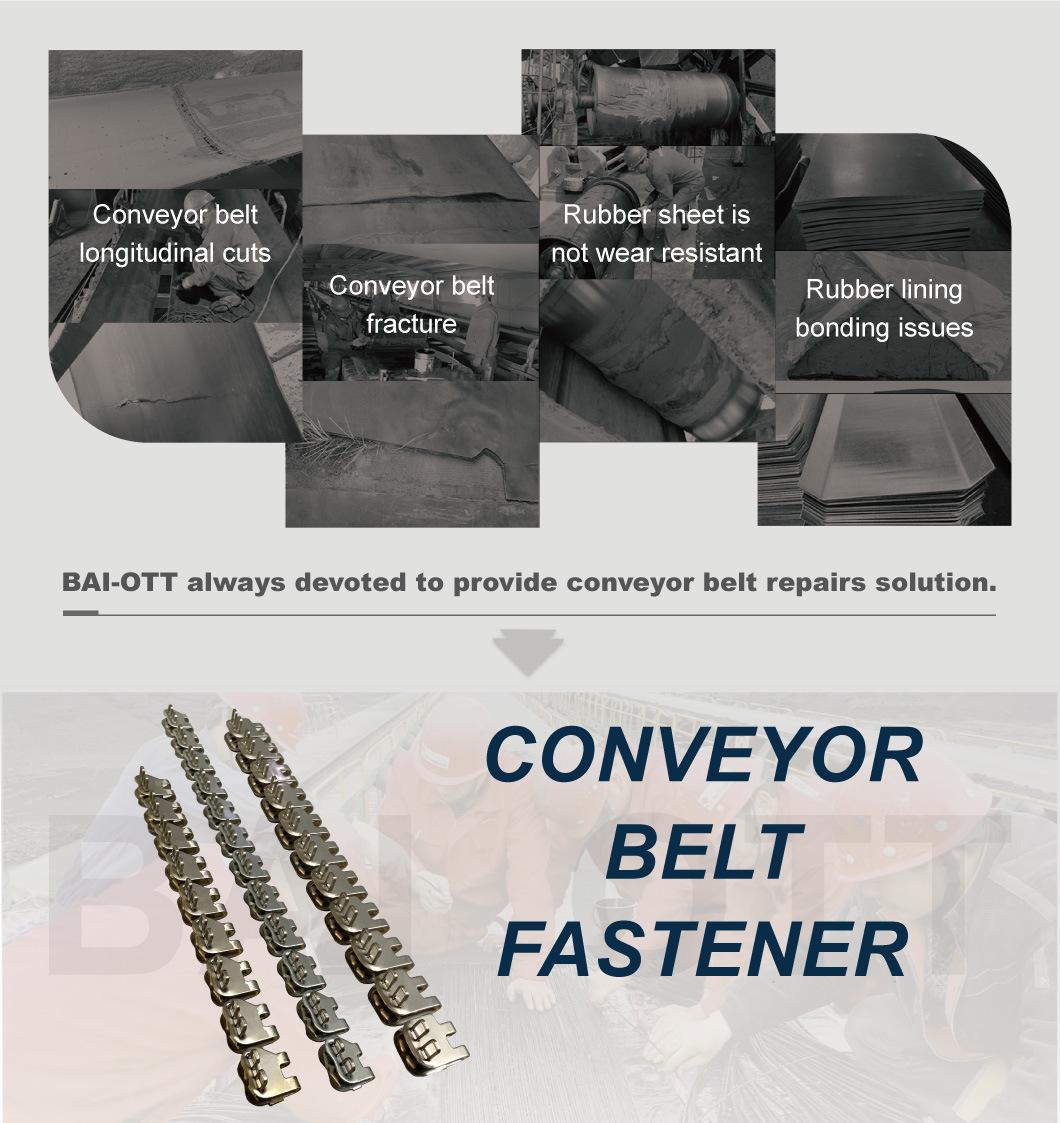 R2 R5 Rivet Hinged Belt Fastener for PVC/Pvg Conveyor Belt