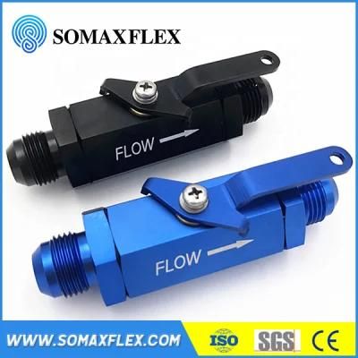 Black Aluminum An8 Shut off Valves Fitting for Fuel Oil Filter One Way Valve