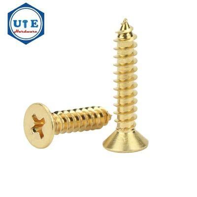 High Quality Brass Phillips Cross Recessed Countersunk Head Self Tapping Screws DIN7982