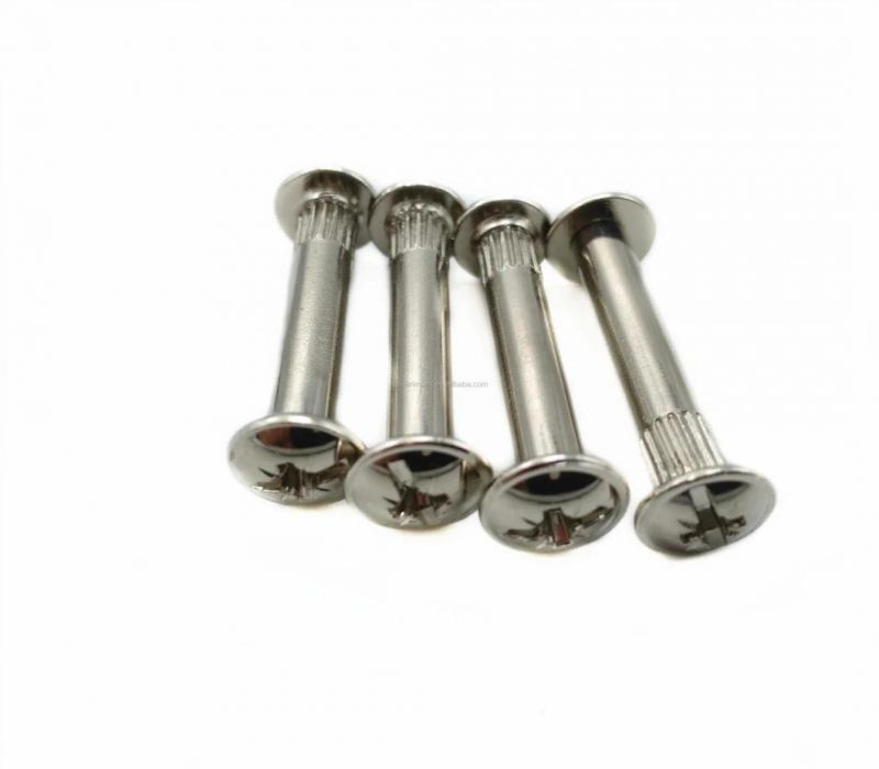 Nickel Plated Monk Head Nail Chicago Male and Female Rivets Screw