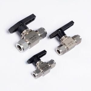 Stainless Steel Mini Angle Ball Valve Instrument 1/4&quot; Od Compression Tube 2 Way Double Ferrule Fitting Ball Valves