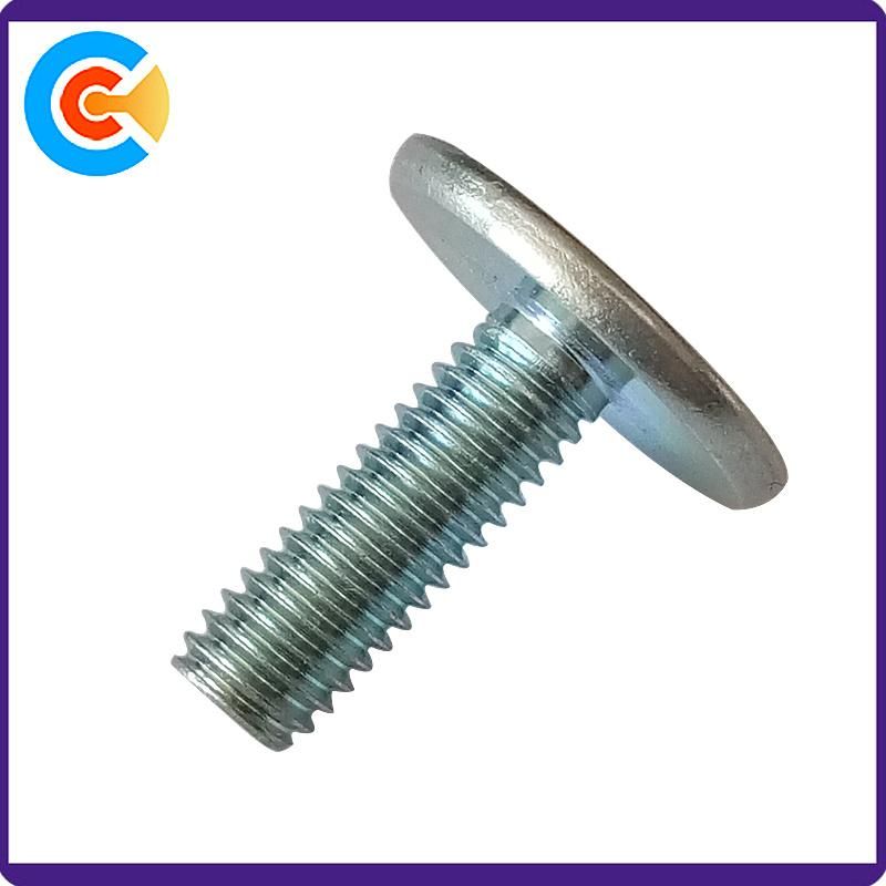 Carbon Steel Galvanized M6 Flat Head Button Screw