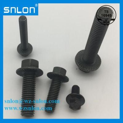 Zinc Steel Hex Head Bolt with Collar Serrated