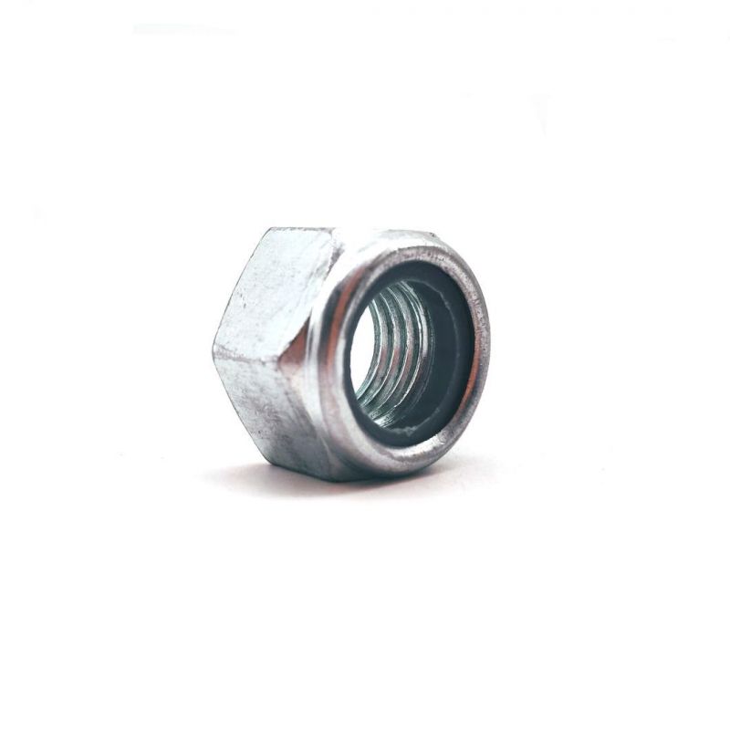 DIN985 Hexagon Nut Hex Nylon Lock Nut Zinc Plated 1/8 5/32 3/16 1/4 5/16 3/8 1/2 5/8 3/41