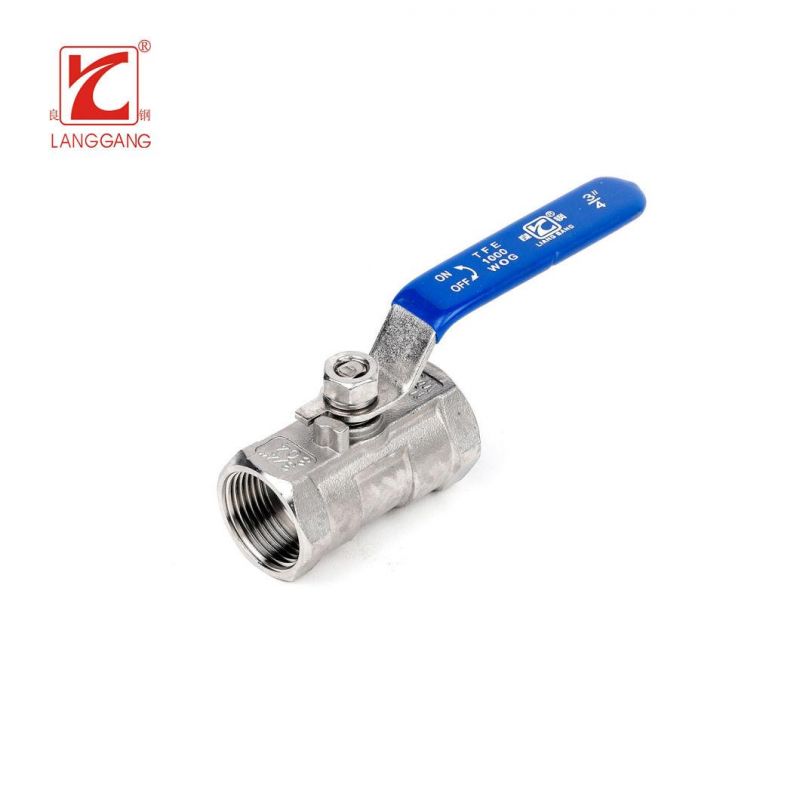 1 PC Stainless Steel Internal Thread NPT Flange Floating Ball Valve with Lock for Wog