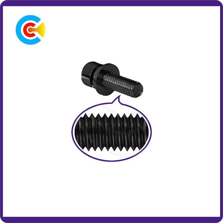 DIN/ANSI/BS/JIS Carbon-Steel/Stainless-Steel Hexagonal Head with Pad Combination Screws