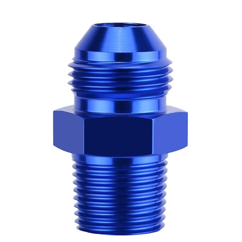 An8 to NPT Fitting Oil Cooler Adapter an Converter, Oil Cold System Fitting Black/Blue