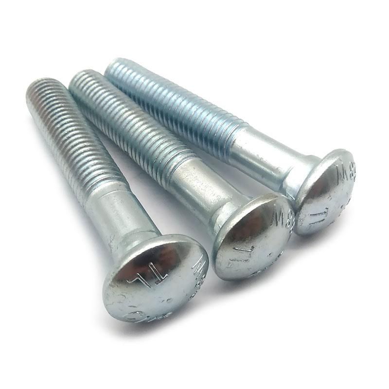 Galvanized Railway Fastener Elliptic Neck Track Bolts Hot Forging Bolt Carbon Steel Railway Rail Fish Plate Bolt