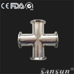 Sanitary Stainless Steel Food Processing Hygienic Short-Type Welded Cross