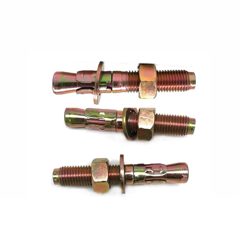 Yellow Zinc-Plated Chemical Anchor with Hexagon Nut and Washer