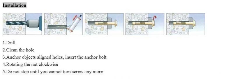 Hex Bolt Stainless Steel Concrete Sleeve Anchor