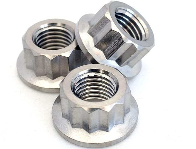 Fastener Factory Wholesale Stainless Steel Polishing 12 Point Flange Nut Fasteners