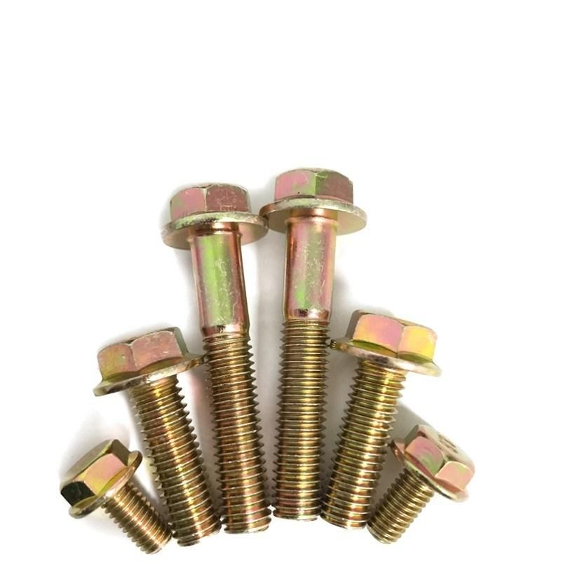 High Quality Fastener Custom ASTM/ASME Grade 5, 8, GB 5787 DIN 6921 Grade 8.8 10.9 Hex Flange Bolt Carbon Steel Galvanized Hexagon Flange Bolts with Serrated