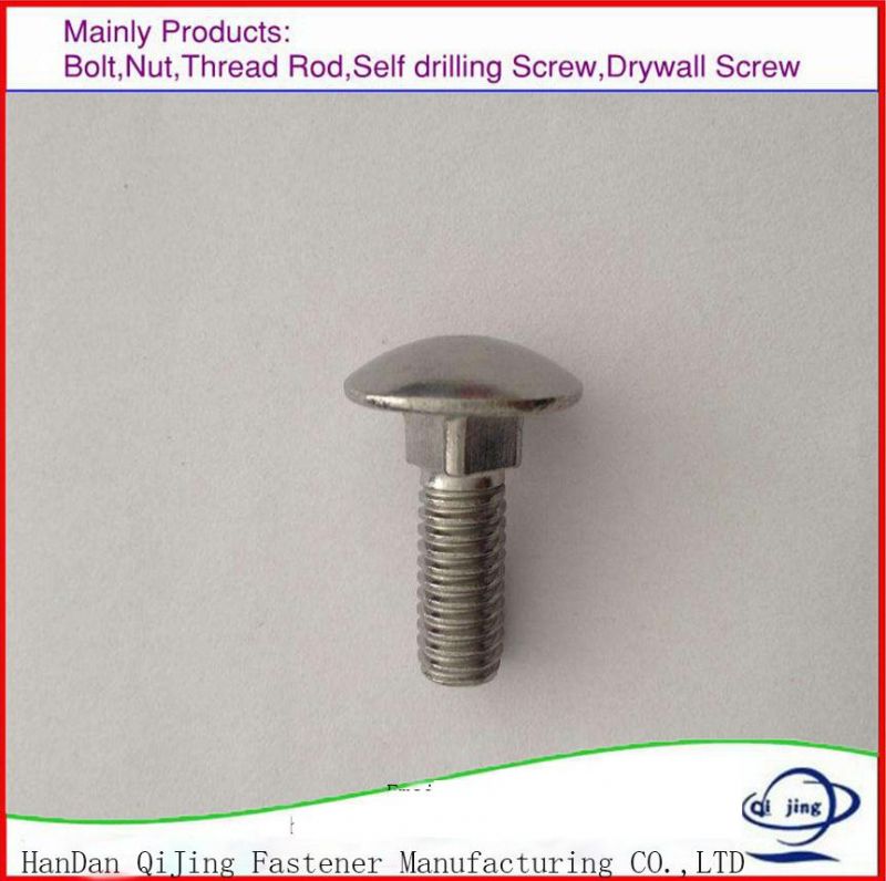 High Carbon Steel Fasteners Mushroom Head DIN603 /Carriage Bolt