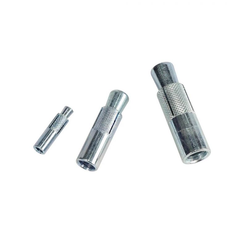 Carbon Steel Drop in Anchor White Zinc Plating with One Knurling