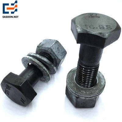 ASTM A325, A490, A193 B7 Hex Bolt Structural Bolt ASTM A325 Heavy Carbon Steel Structural Black Hex Head Bolt Grade 8.8 M2-M100