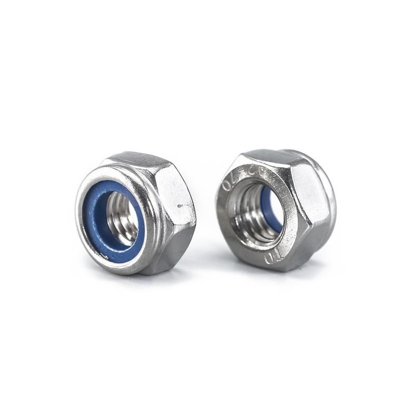 A2-70 A4-80 Hexagon Thin Nuts with Non-Metallic Insert DIN985