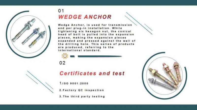 Made in China 4.8 Grade High Quality Wedge Anchor