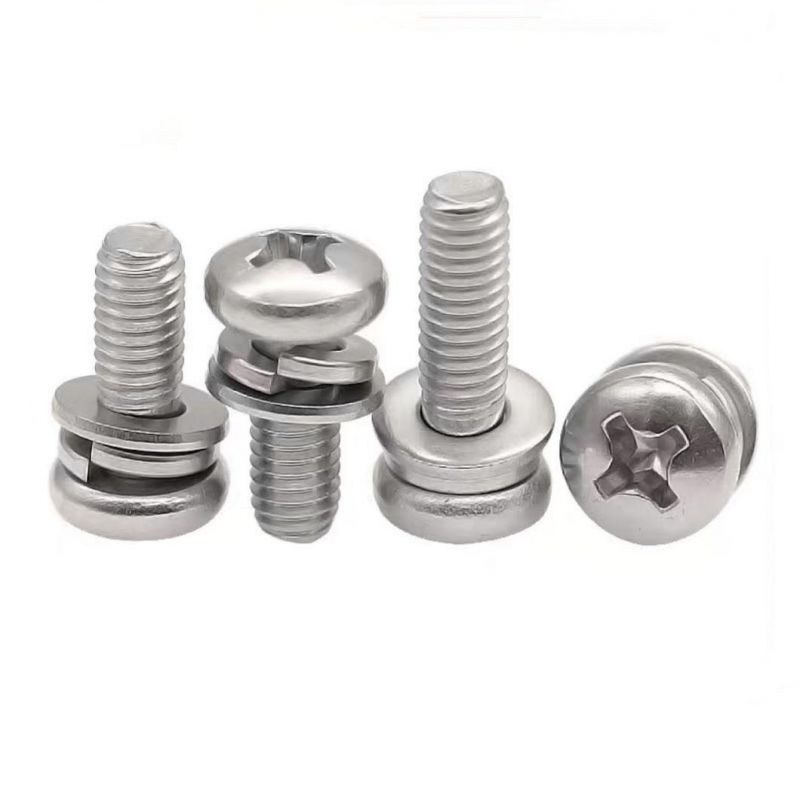 Stainless Stee Phillips Pan Head Sems Screw Three Part Combination Screw
