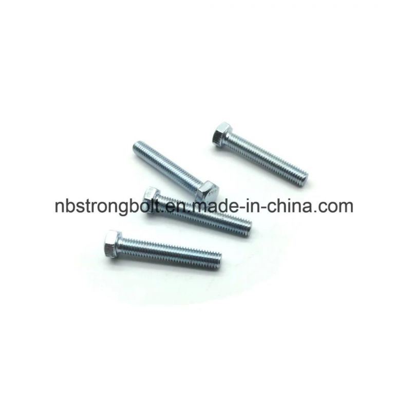 DIN933 Hex Bolt Cl. 4.8 with White Zinc Plated Cr3+ M16X50