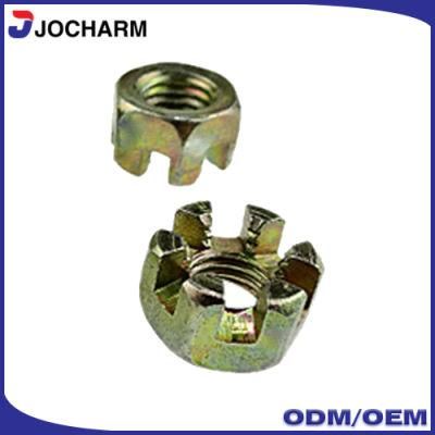 DIN937 Class 8 Yellow Zinc Plated Carbon Steel Hex Thin Castle Nuts