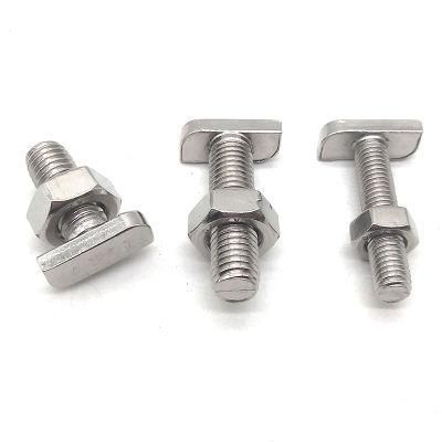 Fastener Stainless Steel 304 316 T Bolt A193 B7 Square Head T Bolt