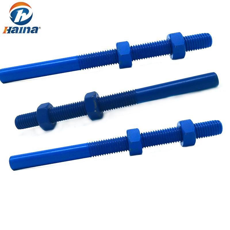 Blue PTFE Stud Bolt ASTM A320 B8 10.9 High Strength Threaded Rod