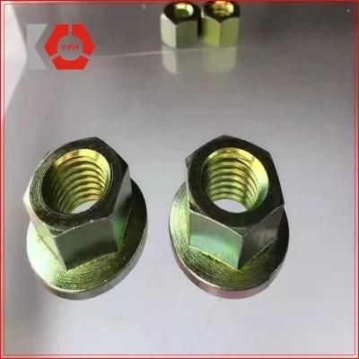 DIN 6923 Hex Flange Nuts with Yellow Zinc Plain