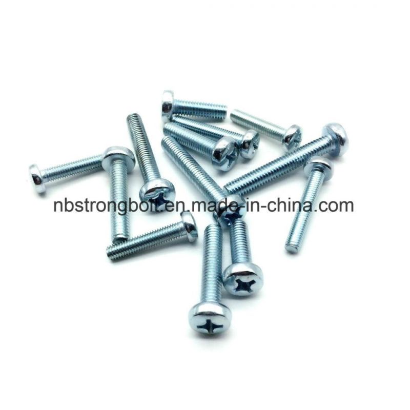 DIN7985 Pz Cross Recessed Raised Cheese Head Screw Zinc