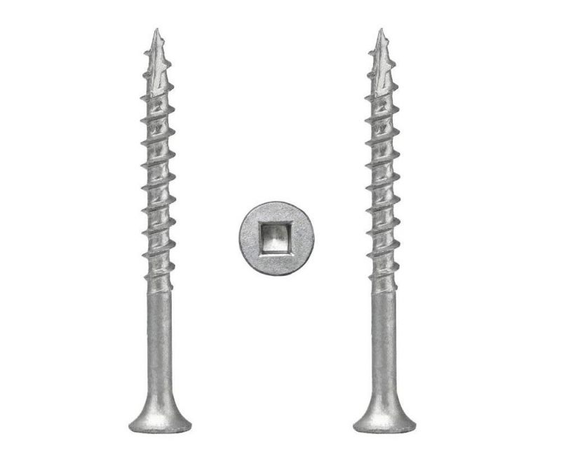 Silver Dacrotized Dacromet Square Drive/Cross Recess Bugle Head Coarse Thread Single Line Decking Screws/Drywall Screw