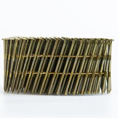 Yellow Chisel Point Coil Nail for Wooden Packaging Making